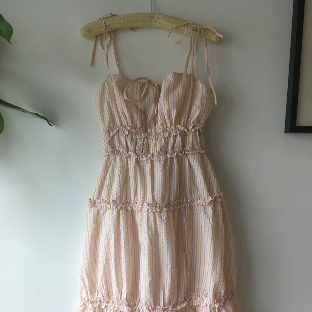 Lovers & Friends striped tie sundress